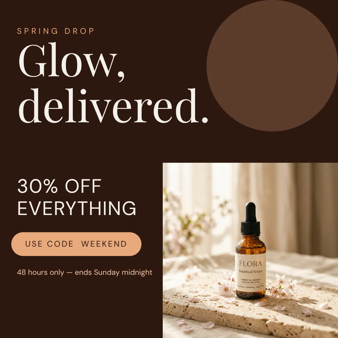 The same spring skincare drop design rebuilt darker in Krumzi from a chat request