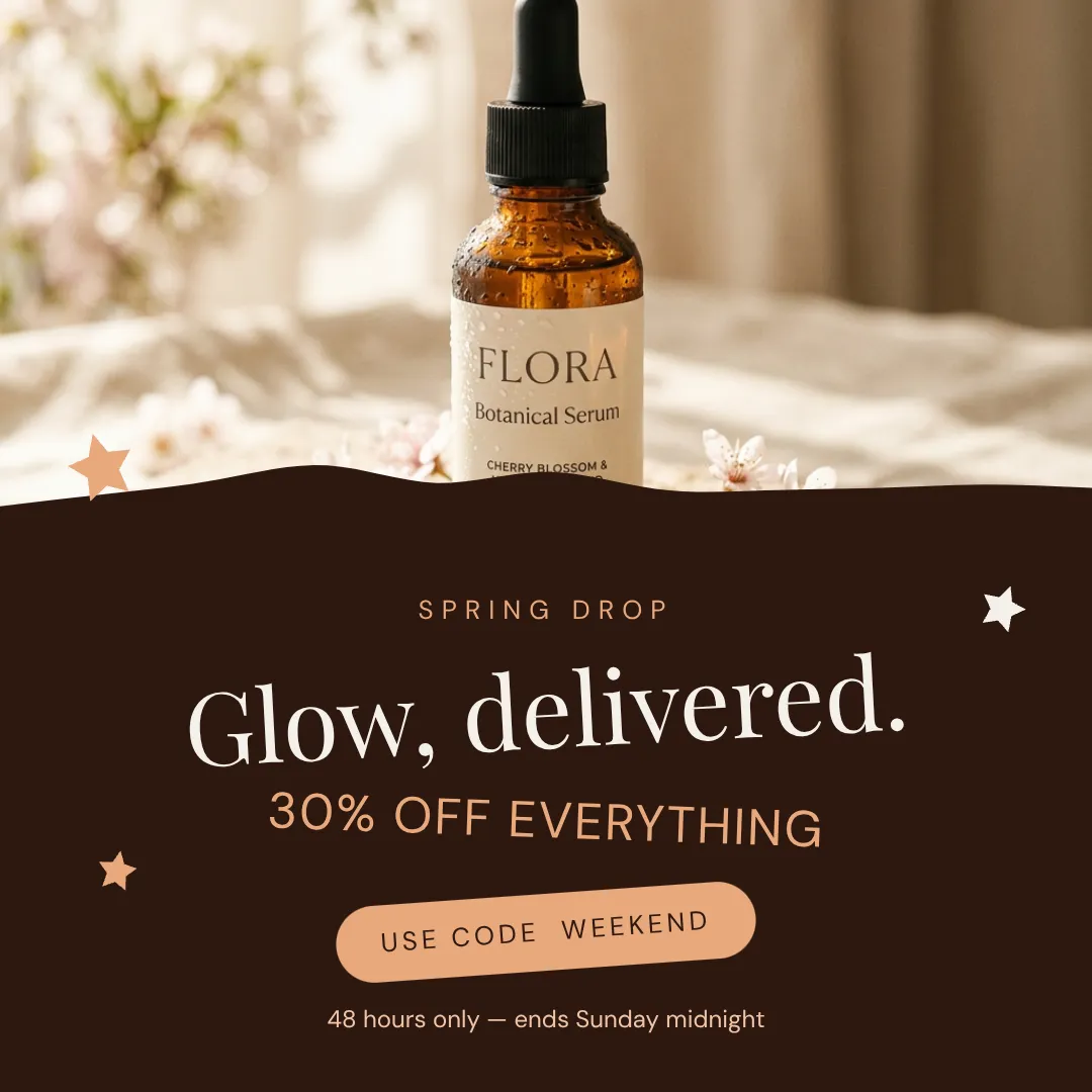 The same spring skincare drop design in a playful style, restyled in Krumzi